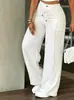 Pantalones de Traje de Pierna Ancha de Cintura Alta Estilo Europeo 2026 con Cinturón, que Cubren la Cadera, con Caída, Pantalones Largos Casuales para Mujer, Venta al por Mayor