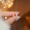 Pendientes de Plata Pura S999 de Alta Gama con Cierre de Rosca Floral para Mujer, Lujo Ligero, Estilo Coreano Fresco, Pendientes Únicos y Exquisitos, Venta al por Mayor