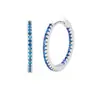 Pendientes de Aro Redondos para Mujer de Plata de Ley s925 Transfronterizos Estilo Ins Europeo y Americano Hebilla de Oreja Pendientes de Aro para Oreja Circonita Multicolor Elegante Joyería