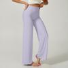 Calça Casual Feminina para Comércio Exterior Europeu e Americano, Calça Reta Emagrecedora, Roupa para Yoga Fitness, Calça de Yoga Esportiva de Perna Larga