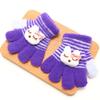 Guantes para niños, bebés, otoño e invierno, dedos completos, cálidos, resistentes al frío, dibujos animados, bonitos, para niños y niñas.