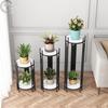 Estilo Lujo Ligero Nórdico Estante para Flores Mueble de TV de Piso Sala de Estar Interior Moderno Estante para Flores Estilo Jardín Monet