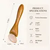 Palo de masaje de cuerno de sándalo natural, herramienta gua sha, lifting facial, masaje para el contorno de ojos, palo de masaje para puntos de acupuntura, para líneas finas y uso en todo el cuerpo