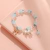 Pulseira de orquídea doce nova para primavera e verão, pulseira simples e fresca para amigas estudantes, pulseira degradê da moda em estoque