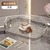Bandeja Plástica Estilo Ins, Bandeja de Chá Transparente de Luxo Leve para Casa, Espessada para Jantar, Hotel, Bandeja de Alta Qualidade Comercial com Alça