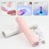 Set de Tiras de Luz para Uñas al por Mayor Transfronterizo, Mini Lámpara de Uñas Portátil Recargable de Mano, Dedicado para Salones de Uñas