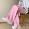 Pantalones de chándal rectos y pesados de estilo americano para hombre, pantalones altos y alargados, pantalones casuales de pierna ancha de talla extra grande con 300 kg de grasa