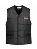 Colete de algodão masculino para meia-idade e idosos Primavera e Outono colete espessado plus size colete quente de algodão para idosos colete para idosos multibolsos