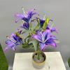 Simulação 3D pano macio 7 pequeno lírio sentir lírio flor artificial casa flor decorações ornamentos flor