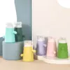 Botella de silicona portátil para almacenamiento de belleza y cuidado de la piel, botella dispensadora de apretar cosmética con forma de cactus para viajes, compacta y duradera