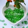Em estoque cascalho esmaltado de cor verde artificial sete tesouros aquário paisagismo em vaso ornamentos de decoração de casa mineração de ouro transfronteiriça 0,50 kg