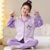 Novos Pijamas Infantis para Meninos, Roupa Térmica de Manga Longa para Primavera e Outono para Crianças Mais Velhas, Conjunto de Cardigan e Roupa de Casa para Meninas 2025