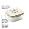 Conjunto de 5 Caixas Organizadoras de Geladeira Transfronteiriças, Caixas Organizadoras Empilháveis, Seguras para Micro-ondas, Recipientes Selados de Grande Capacidade para Cozinha Atacado