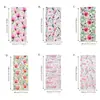 Serie Floral Pastoral de Lirios Frescos Pegatinas de Vidrio Electrostáticas Transparentes de Colores Arcoíris para Decoración de Ventanas