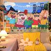 Crayon Shin-Chan Pano de Fundo Decoração Arranjo Foto Fofo Desenho Animado Pano Pendurado Quarto Dormitório Cama Reforma Pano de Parede Tapeçaria