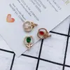 Accesorios para Joyería DIY al por Mayor Simple Nuevo Estilo Colgante Pequeño de Circonita Tachonado con Pedrería Accesorios para Aretes de Manzana Pequeña Materiales