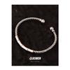 Pulseira de bambu estilo chinês retrô retrô feminina nicho prata tailandesa simples moda torção criativa aberta pulseira atacado