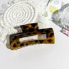 Presilha de Garra com Estampa de Leopardo Transfronteiriça Nova Presilha de Tubarão Acessório de Cabelo Presilha para Cabelo Grosso na Parte de Trás da Cabeça Presilha de Cabelo de Alta Qualidade