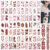 Conjunto Europeu e Americano de Tatuagem Adesivos de Rosa e Borboleta Transfronteiriço Combinação com Folha de Ouro e Prata Adesivos de Tatuagem Coloridos Adesivos de Tatuagem