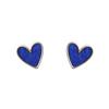 Pendientes Coreanos Azules Pequeños de Corazón de Dongdaemun con un Diseño de Moda, Accesorios para Orejas Simples con Forma de Corazón, Joyería Dulce de Nicho