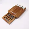 Tabla de quesos con cajón de venta caliente transfronteriza, Tabla de cortar de bambú, Tabla de cortar de queso de leche para el hogar de fábrica lista para usar