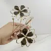 Joyería Transfronteriza Europea y Americana, Pulsera de Brazo Hueca con Patrón Irregular, Anillo de Brazo de Flor Tridimensional con Goteo de Aceite Personalizado y Atmosférico