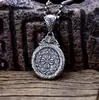 Colgante de Plata de Ley 925 Personalizado Seiko Zakilam Colgante Redondo de Marca Joyería Retro Antigua de Plata Tailandesa Venta al por Mayor