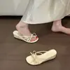 Sandalias de cuña estilo francés First Encounter de temporada para mujer, para uso exterior en verano, nuevo modelo 2026, espectaculares con faldas, sandalias versátiles de suela gruesa