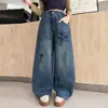 Pantalones de Niña Otoño 2026 Estilo Nuevo Niñas Niños Grandes Pantalones Rectos Retro Ropa de Otoño Pantalones Largos Casuales de Pierna Ancha para Niños