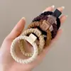 Moda Lindo Oso Cuerda Gruesa para la Cabeza Tendón de Goma de Alta Elasticidad para el Cabello de Mujer Nueva Cola de Caballo Alta Cuerda para el Cabello de Galletas