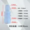 6 conectores de tubería de agua pasantes, adaptador de conversión de tamaño reductor de 2 vías de 12 mm, 10 conectores de manguera de plástico con púas rectos de 8 mm, otros