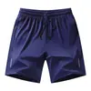 Shorts Esportivos Plus Size Masculino Verão Seda Gelada Secagem Rápida Corrida Fitness Calças Largas Respiráveis Casuais Calças de Cinco Pontos
