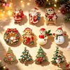 Broche Tema Natalino Europeu e Americano Papai Noel Árvore de Natal Boneco de Neve Festival de Flores Decoração de Roupa Acessórios de Pino