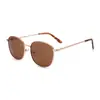 Gafas de Sol Transfronterizas Montura Ovalada Clásica Protección Solar para Viajes Moda Sencilla Parasol para Conducir en Verano Gafas de Sol de Metal Venta al por Mayor