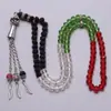 Contas de Oração de 6mm com Tassel, Contas Especiais de Vidro Plano Redondo Facetado, Disponíveis em Várias Cores, para Fazer Joias de Colar