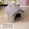 Nido para Gatos, Nido Cerrado para Mascotas, Nido Semi para Perros, Casa para Gatos, Calidez Invernal para Perros Pequeños y Medianos, Adecuado para Todas las Estaciones, Listo para Entrega
