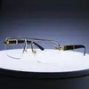 2023 Nuevas Gafas de Sol de Moda en Caja Estilo Celebridad de Internet ins Mismo Estilo Gafas de Sol sin Montura Recortadas