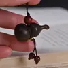 Chaveiro de cabaça de pêssego, pingente de cabaça pequeno personalizado de sândalo, corrente de celular, acessório de bolsa, acessório criativo para homens e mulheres