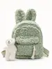 Mochila de Coelho Super Fofa de Verão para Crianças Bolsa de Urso Brinquedo de Pelúcia Meninas Mochila Escolar para Jardim de Infância