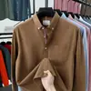 Otoño 2026 Camisa de Manga Larga 100% Algodón Puro para Hombre Tommy Negocios Cuello de Solapa Alta Gama Casual Manga Larga para Hombre