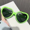 Óculos de Sol com Formato de Coração para Festa, Presente Transfronteiriço, Óculos de Coração Fashion para Meninas, Óculos de Sol de Amor Estilo Adulto
