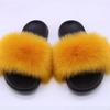 Chinelo de pele de raposa sintética quente de venda no exterior AliExpress chinelos de pele femininos chinelos de casa de pele artificial