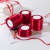 Cinta de Listón Rojo Vino al por Mayor 0.3-8cm Rojo Chino Cinta de Poliéster Cinta Decorativa Festiva para Habitación de Boda