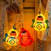 Linterna de Conejo Linda Festival de Mediados de Otoño 2026 Nuevo Estilo Conejo de Jade Linterna de Flor Luminosa de Mano para Niños Pequeña Linterna Adorno Colgante