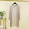 Cárdigan de Aire Acondicionado Largo de Modal Verano Chal Delgado Ropa con Protección Solar para Mujer Holgada Versátil Casual Top de Manga Larga