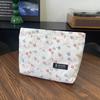 Bolsa de Mão Floral com Design de Nicho Nova Leve de Nylon Portátil Bolsa de Maquiagem Grande Capacidade Bolsa de Armazenamento de Artigos de Higiene Pessoal para Viagem