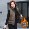 Chaleco de Algodón Grueso Cálido de Invierno para Mujer, Holgado, para Mujeres de Mediana Edad y Mayores, Chaleco Holgado Estiloso Tipo Algodón con Cremallera