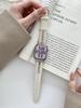 Pulseira de Couro Respirável Oca para Apple Watch S10 Adequada para Geração Iwatch11 87 Modelo Universal Feminino Applewatch9Se