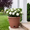 Vaso de Plástico Autoirrigável com Borda Enrolada, Imitação de Cerâmica, Universal, Isolante de Água e Respirável, Não Requer Rega, Vaso para Pessoas Preguiçosas, Vaso para Plantas Verdes, Vaso para Plantas em Vasos