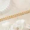 Pulsera de Cadena con Forma de Hoja de Acero Inoxidable Nueva Transfronteriza Europea y Americana, Joyería Simple, de Moda, Personalizada y Versátil para Mujeres